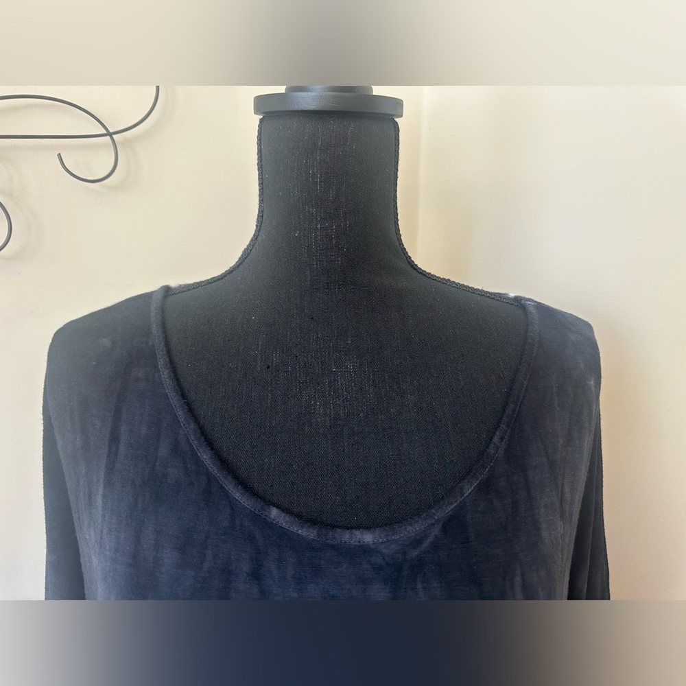 Urban X Black White Tie Dye Tunic Top Blouse Shirt Size Large - Picture 2 of 5